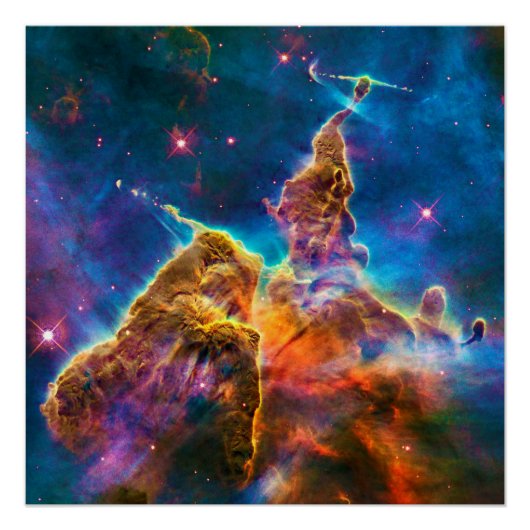 ケリーナ星雲の柱状構造とジェット ポスター (正面)