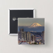 ケリーパークの山レイニア、シアトル、WA 缶バッジ (正面&裏面)