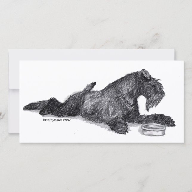 ケリーブルーテリアとボウル (正面)