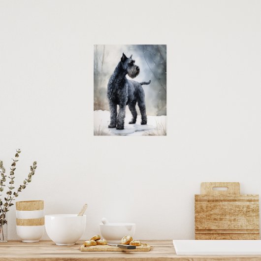 ケリーブルーテリアドッグアートプリントポスター ポスター (キッチン)