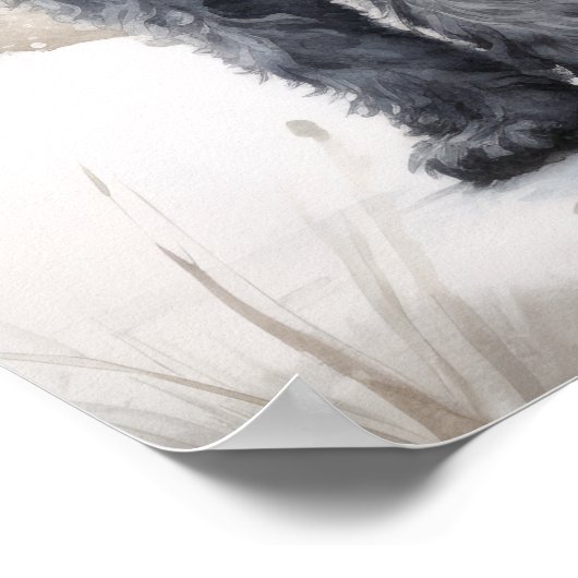 ケリーブルーテリアドッグアートプリントポスター ポスター (角)