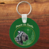 ケリーブルーテリアピース キーホルダー (正面)