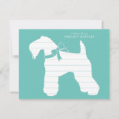 ケリーブルーテリアードッグパピー サンキューカード (正面)