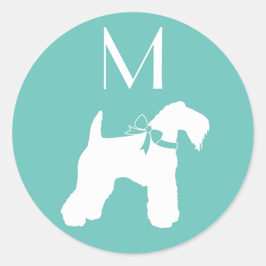 ケリーブルーテリアードッグパピー ラウンドシール (正面)