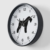 ケリーブルーテリアードッグブリードシルエット 壁時計 (傾斜)