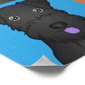 ケリーブルーテリア犬の漫画ポップ・アートのアート ポスター (角)