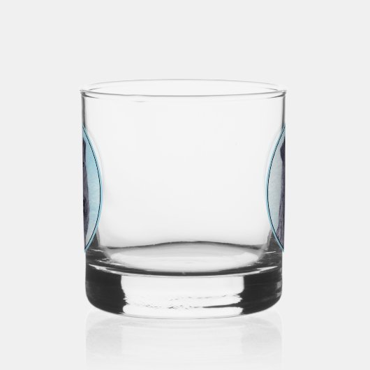 ケリーブルーテリア絵画ーのかわいいオリジナルドッグアート ウイスキーグラス (右)