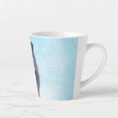 ケリーブルーテリア絵画ーのかわいいオリジナルドッグアート カフェラテマグ (右)