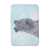 ケリーブルーテリア絵画ーのかわいいオリジナルドッグアート バスマット (正面縦)