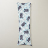 ケリーブルーテリア絵画ーのかわいいオリジナルドッグアート ボディピロー (正面縦)