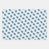 ケリーブルーテリア絵画ーのかわいいオリジナルドッグアート ラッピングペーパーシート (正面)