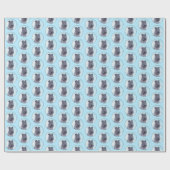 ケリーブルーテリア絵画ーのかわいいオリジナルドッグアート ラッピングペーパー (フラット)