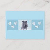 ケリーブルーテリア絵画ーのかわいいオリジナルドッグアート 名刺 (裏面)