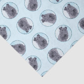 ケリーブルーテリア絵画ーのかわいいオリジナルドッグアート 薄葉紙 (詳細)