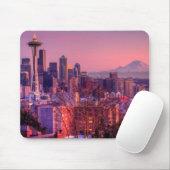 ケリー公園からのシアトルのスカイラインの後ろの日没 マウスパッド (マウス)