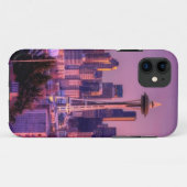 ケリー公園からのシアトルのスカイラインの後ろの日没 Case-Mate iPhoneケース (裏面(横))