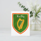 ケリー家紋ケリー姓 ポストカード (スタンド正面)