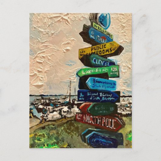 「ケリー島の方向マーカー」はがき ポストカード (正面)