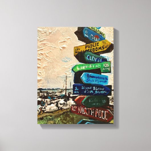 ケリー島の方向標絵画標 キャンバスプリント (正面)