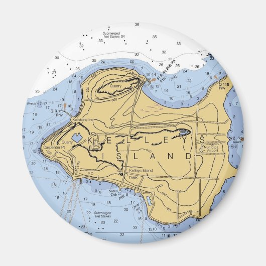 ケリー島、OHチャート航海の マグネット (正面)