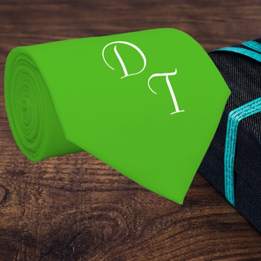 ケリー無地のグリーン – あなたのネックタイのモノグラム ネクタイ