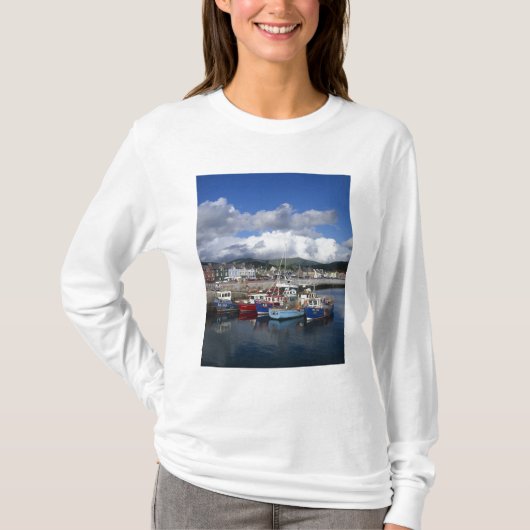 ケリー県ディングル タウンと港 Tシャツ (正面)