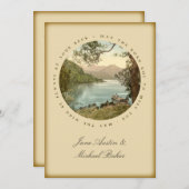 ケリー結婚アイルランドのアイルランドのアイリッシュ賛美湖 招待状 (正面/裏面)