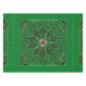 ケリー緑のTriskeleの曼荼羅 テーブルクロス (正面(横))