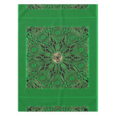 ケリー緑のTriskeleの曼荼羅 テーブルクロス (正面)