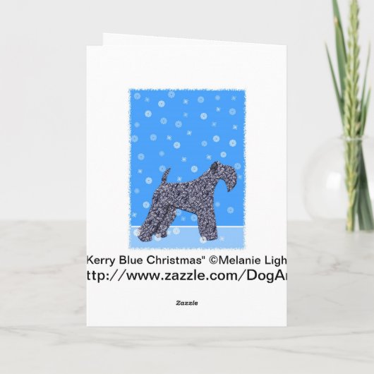 ケリー青テリアのクリスマスカード シーズンカード (裏面)