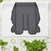 ケリー青テリア犬の漫画 キッチンタオル (折り畳み)