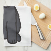 ケリー青テリア犬の漫画 キッチンタオル (四つ折り)