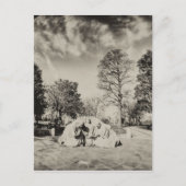 ケリー・イングラム公園で大臣を膝下げする – B&W ポストカード (正面)