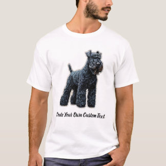 ケリー・ブルー・テリア 犬 オリジナルテキスト作成 Tシャツ