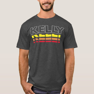ケリー 名前 おもしろ レトロな夕焼け ケリー レトロ Tシャツ