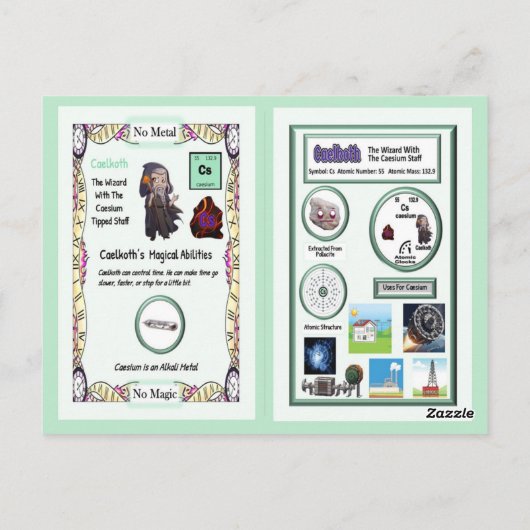 ケルコス – セシウム取引カード ポストカード (裏面)