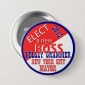 ケルシー・グラマーNYCの市長2013年 缶バッジ (正面&裏面)