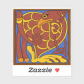 ケルズケルト結び目模様中世の鳥 シール (シート)