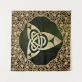 ケルティックトリニティノットオンフォレストシャドウズ  タペストリー (正面(横))