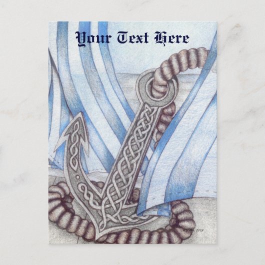 ケルトいかり航海の ポストカード (正面)