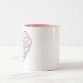 ケルトかわいらしハートデザイン ツートーンマグカップ (中央)