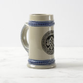 ケルトとバイキングインスパイアのアートワークBeer Stein ビールジョッキ (正面左)