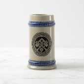 ケルトとバイキングインスパイアのアートワークBeer Stein ビールジョッキ (中央)