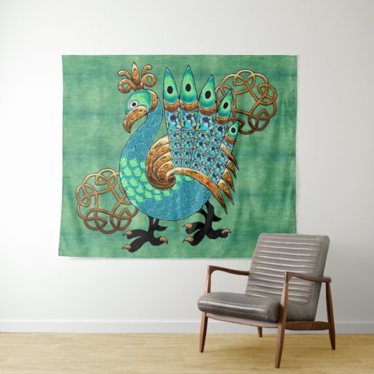 ケルトと羽 タペストリー (インサイチュ(横))