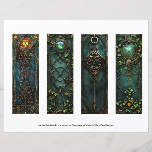 ケルトのアイリッシュノットブックマーク、ファンタジーブックマークs6 (正面)