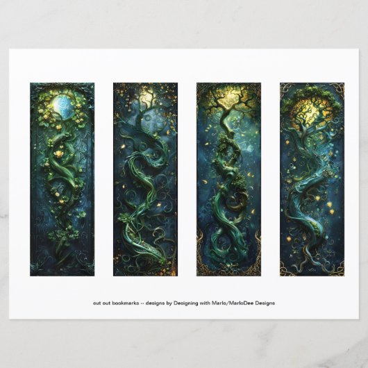 ケルトのアイリッシュブックマーク、ファンタジーブックマークs2 (裏面)