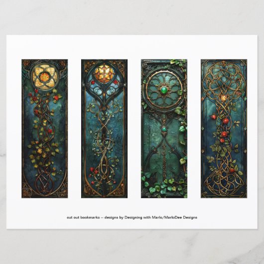 ケルトのアイリッシュブックマーク、ファンタジーブックマークs8 (正面)