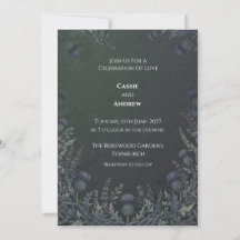 ケルトのアザミの結婚式招待状