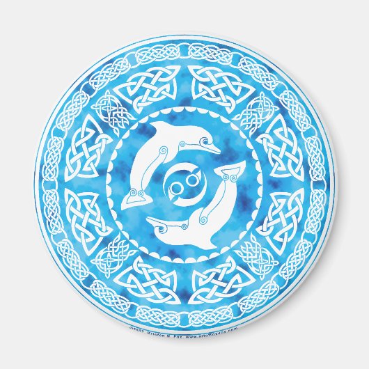 ケルトのイルカ マグネット (正面)