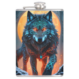 ケルトのオオカミの月光の森 フラスク